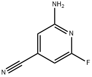 4-Pyridinecarbonitrile, 2-amino-6-fluoro- Struktur