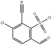 3-Chloro-2-cyano-6-formylbenzenesulfonylchloride,1805573-08-3,结构式