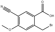 2-Bromomethyl-5-cyano-4-methoxybenzoic acid Structure