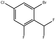 Benzene, 1-bromo-5-chloro-2-(difluoromethyl)-3-fluoro- Struktur