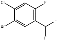 Benzene, 1-bromo-2-chloro-5-(difluoromethyl)-4-fluoro- Structure
