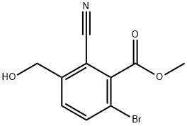 Methyl 6-bromo-2-cyano-3-(hydroxymethyl)benzoate Structure