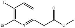 2-Pyridineacetic acid, 6-bromo-5-fluoro-, methyl ester 结构式