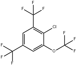 1,5-Bis(trifluoromethyl)-2-chloro-3-(trifluoromethoxy)benzene Struktur