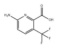 2-Pyridinecarboxylic acid, 6-amino-3-(trifluoromethyl)- Struktur
