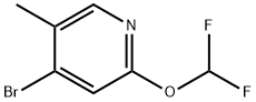 4-溴-2-(二氟甲氧基)-5-甲基吡啶, 1805592-30-6, 结构式