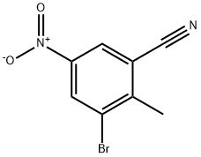 3-Bromo-2-methyl-5-nitrobenzonitrile 化学構造式