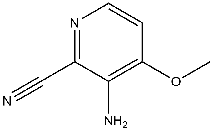 3-Amino-4-methoxy-2-pyridinecarbonitrile 化学構造式