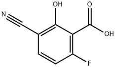 Benzoic acid, 3-cyano-6-fluoro-2-hydroxy- 化学構造式