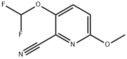 3-Difluoromethoxy-6-methoxypicolinonitrile 结构式