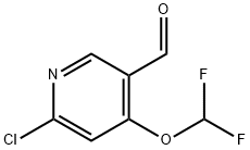 3-Pyridinecarboxaldehyde, 6-chloro-4-(difluoromethoxy)- Struktur