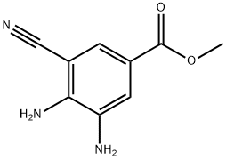 Benzoic acid, 3,4-diamino-5-cyano-, methyl ester Struktur