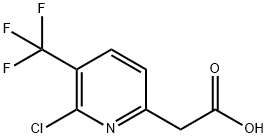 2-Pyridineacetic acid, 6-chloro-5-(trifluoromethyl)- Struktur