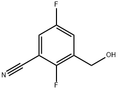 2,5-二氟-3-(羟甲基)苄腈, 1805664-58-7, 结构式