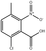 Benzoic acid, 6-chloro-3-methyl-2-nitro- 化学構造式