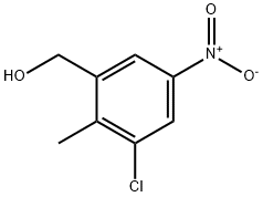 Benzenemethanol, 3-chloro-2-methyl-5-nitro- Struktur