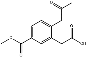 Methyl 3-(carboxymethyl)-4-(2-oxopropyl)benzoate,1805677-80-8,结构式