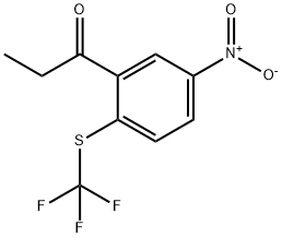 1-(5-Nitro-2-(trifluoromethylthio)phenyl)propan-1-one Struktur