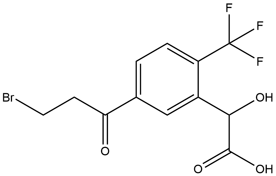 5-(3-Bromopropanoyl)-2-(trifluoromethyl)mandelic acid Struktur