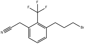 3-(3-Bromopropyl)-2-(trifluoromethyl)phenylacetonitrile 结构式