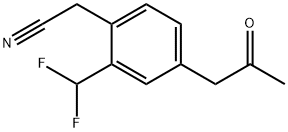 2-(Difluoromethyl)-4-(2-oxopropyl)phenylacetonitrile,1805710-46-6,结构式