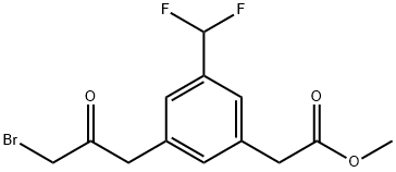 Methyl 3-(3-bromo-2-oxopropyl)-5-(difluoromethyl)phenylacetate,1805714-99-1,结构式