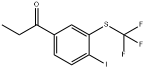 1-(4-Iodo-3-(trifluoromethylthio)phenyl)propan-1-one Structure