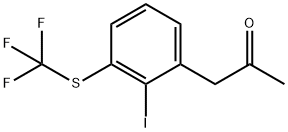 1-(2-Iodo-3-(trifluoromethylthio)phenyl)propan-2-one Structure