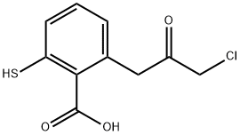 2-(3-Chloro-2-oxopropyl)-6-mercaptobenzoic acid Structure