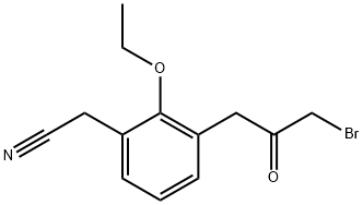 3-(3-Bromo-2-oxopropyl)-2-ethoxyphenylacetonitrile|