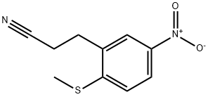 2-(Methylthio)-5-nitrophenylpropanenitrile Structure