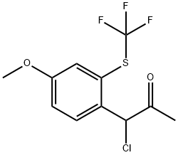 4-(1-Chloro-2-oxopropyl)-3-(trifluoromethylthio)anisole,1805722-94-4,结构式