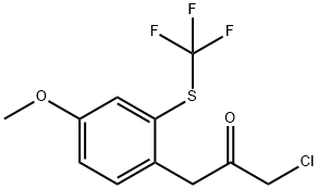 4-(3-Chloro-2-oxopropyl)-3-(trifluoromethylthio)anisole 结构式