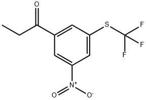 1-(3-Nitro-5-(trifluoromethylthio)phenyl)propan-1-one Struktur