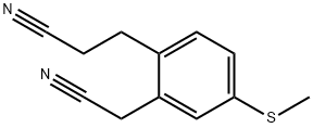 2-(2-Cyanoethyl)-5-(methylthio)phenylacetonitrile 结构式