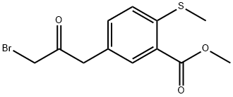 Methyl 5-(3-bromo-2-oxopropyl)-2-(methylthio)benzoate Structure