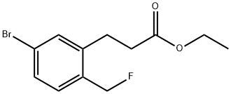 Ethyl 3-(5-bromo-2-(fluoromethyl)phenyl)propanoate 结构式