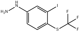 1-(3-Iodo-4-(trifluoromethylthio)phenyl)hydrazine Structure