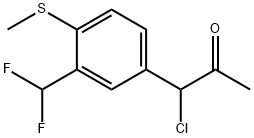 1-Chloro-1-(3-(difluoromethyl)-4-(methylthio)phenyl)propan-2-one Structure