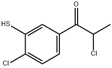 2-Chloro-1-(4-chloro-3-mercaptophenyl)propan-1-one Structure