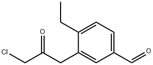 3-(3-Chloro-2-oxopropyl)-4-ethylbenzaldehyde|