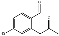 4-Mercapto-2-(2-oxopropyl)benzaldehyde Structure