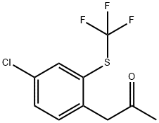 1-(4-Chloro-2-(trifluoromethylthio)phenyl)propan-2-one Structure