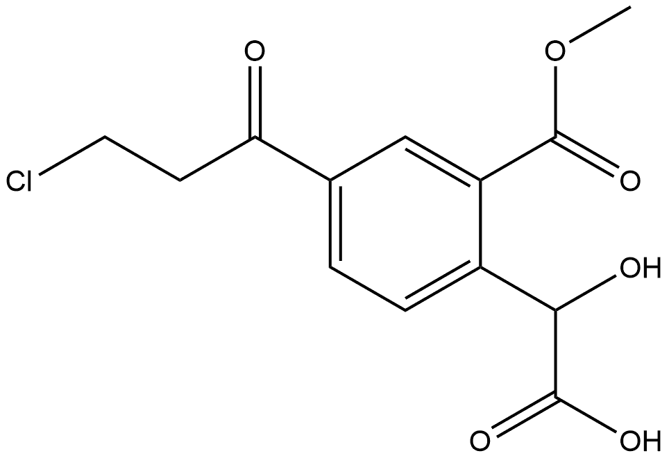 Methyl 2-(carboxy(hydroxy)methyl)-5-(3-chloropropanoyl)benzoate,1805834-74-5,结构式