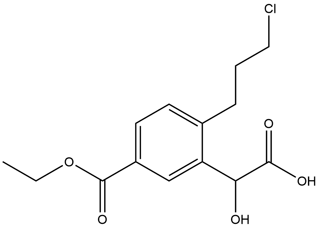 Ethyl 3-(carboxy(hydroxy)methyl)-4-(3-chloropropyl)benzoate Structure