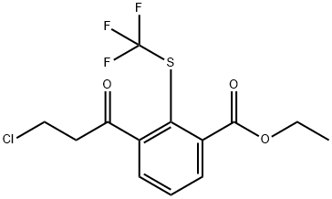 Ethyl 3-(3-chloropropanoyl)-2-(trifluoromethylthio)benzoate Structure