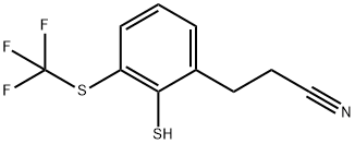 3-(2-Mercapto-3-(trifluoromethylthio)phenyl)propanenitrile 结构式