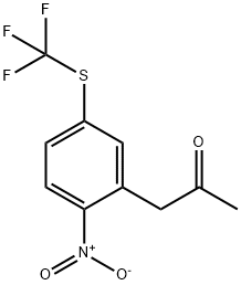 1-(2-Nitro-5-(trifluoromethylthio)phenyl)propan-2-one Struktur