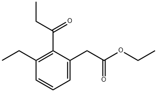 Ethyl 3-ethyl-2-propionylphenylacetate Structure