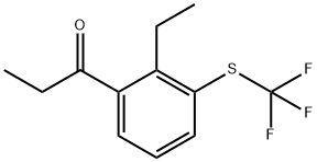 1-(2-Ethyl-3-(trifluoromethylthio)phenyl)propan-1-one Struktur